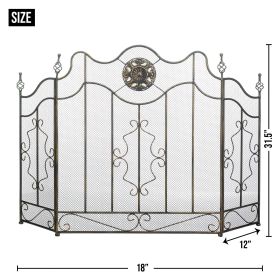 VICTORIAN BLACK FIREPLACE SCREEN