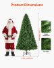VEVOR Christmas Tree, 7.2ft Artificial Xmas Tree, Full Holiday Decor Trees with 1346 Branch Tips & Sturdy Metal Base for Home Party Office Decoration