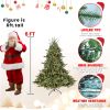 7FT Pre-Lit Christmas Tree, Artificial Fake Christmas Tree with 750 Lights, 2257 PE & PVC Mixed Branch Tips