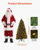 Christmas Tree, 4ft Prelit Artificial Xmas Tree, Full Holiday Decor Trees with 120 Warm White LED Lights, 8 Lighting Modes