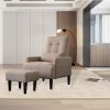 Redde Boo brown living room sofa single chair and ottoman