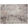 HOMCOM Machine Washable Area Rug 4x6, Non-Slip Modern Abstract Floor Carpet for Living Room, Bedroom, Dining Room, Mixed-Brown