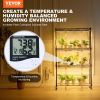 VEVOR Plant Stand with Grow Light, Grow Light Shelf with Cover and Thermometer, 4 Tiers 180W Plant Shelf with Grow Light