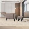 Redde Boo brown living room sofa single chair and ottoman