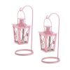 Pretty In Pink Railroad Candle Lanterns